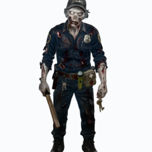 Guard Zombie 3D Model - Game-Ready Tactical Undead Character (.GLB / .GLTF)