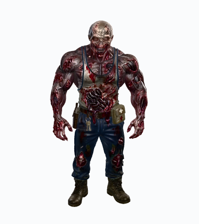Skull Zombie 3D Model - Game-Ready Undead Creature (.GLB / .GLTF)