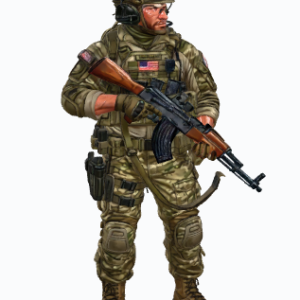 Soldier With Gun Character
