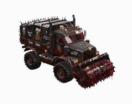 Apocalyptic Armed Combat Truck 3D Model - Game-Ready Survival Vehicle (.GLB / .GLTF)